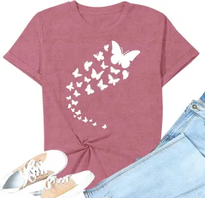 Dandelion Shirt for Women Casual Summer Short Sleeve Flower Tee Tops Inspirational Kindness T-Shirt
