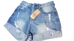 Faded Blue Jean Shorts