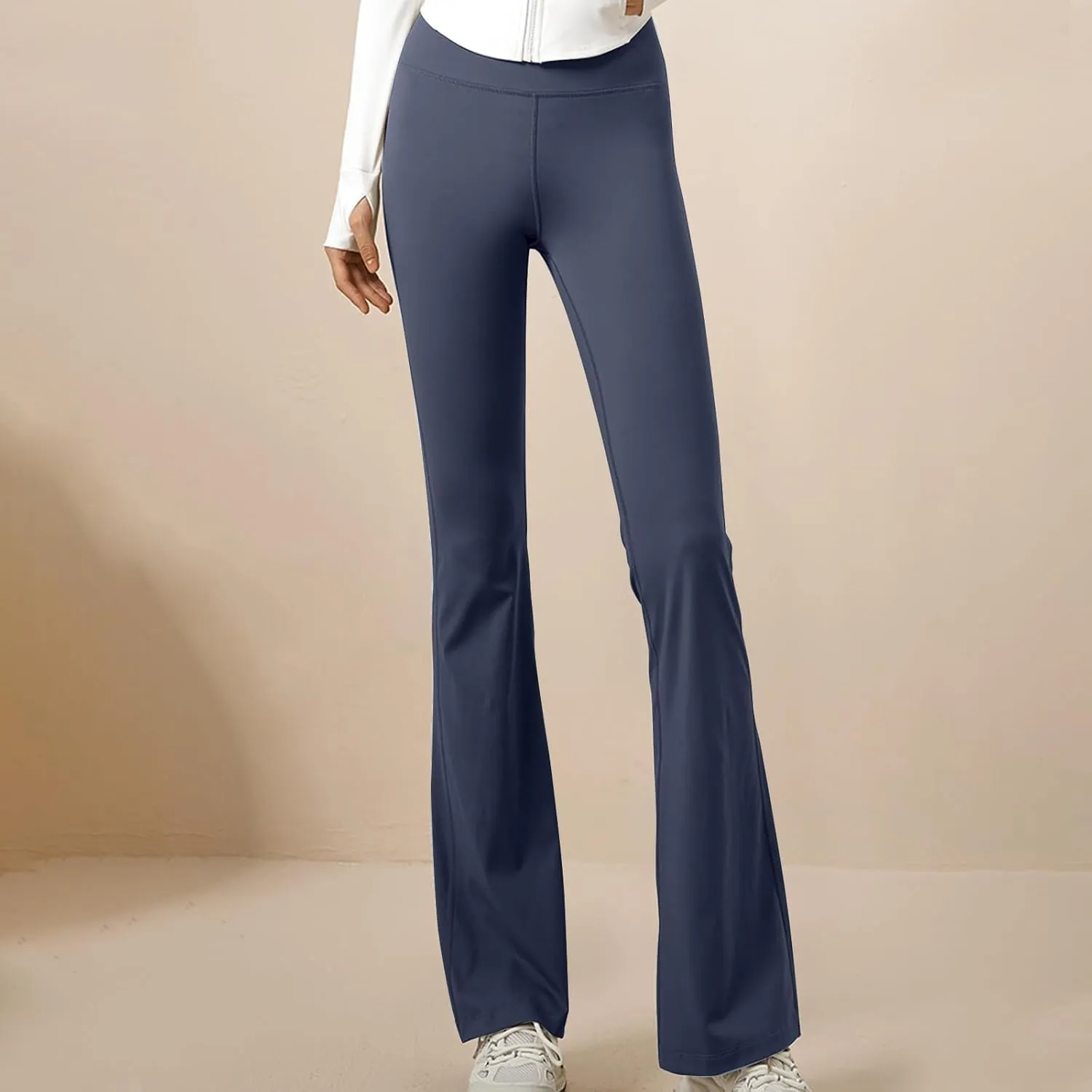 Flare Yoga Pants for Women High Waist Fold Over Flared Pants Bootcut Leggings Lounge Athletic Workout Wide Leg Pants