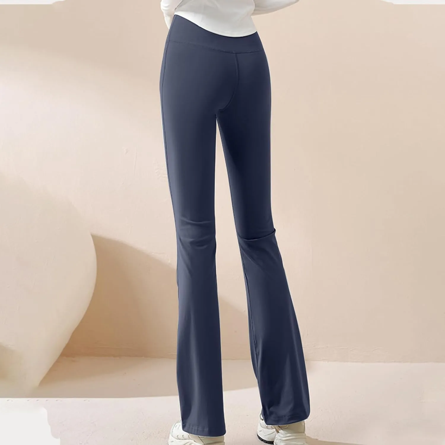 Flare Yoga Pants for Women High Waist Fold Over Flared Pants Bootcut Leggings Lounge Athletic Workout Wide Leg Pants
