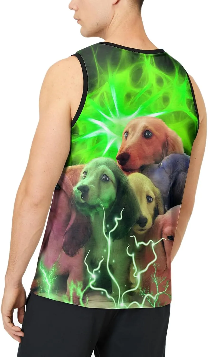 LAIDIPAS Men's 3D Tank Tops Summer Casual Novelty Sleeveless Shirt Unisex Colorful Graphics Top Tees Shirt