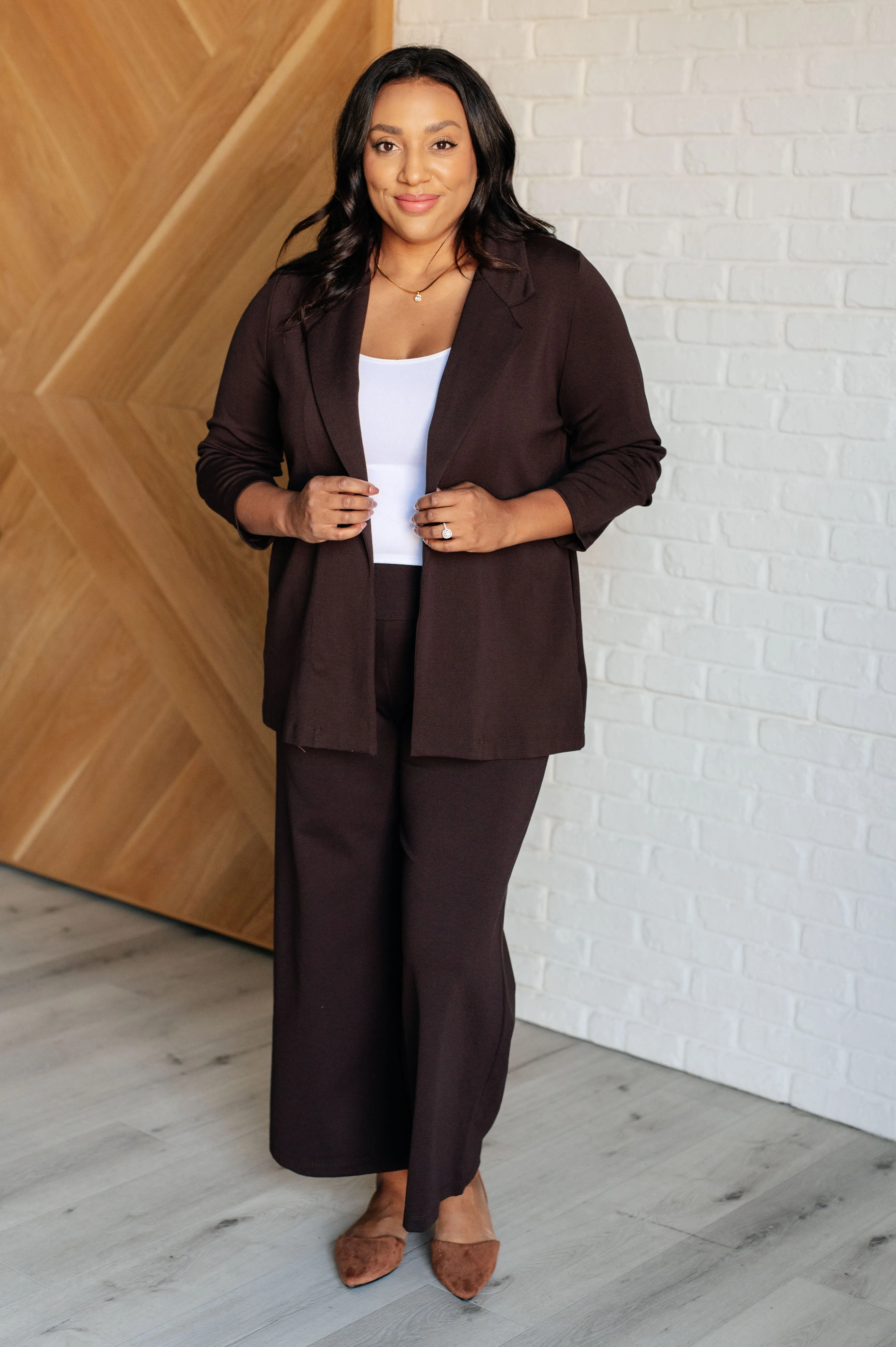 Magic Wide Leg Crop Pants in Chocolate - 10/10