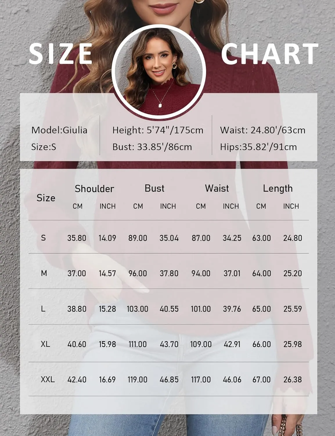 Micoson Women Lace Shirts Mock Neck Long Sleeve Top Casual Blouses Stretch Lace Slim T Shirt Dressy Blouse Tunic Tops