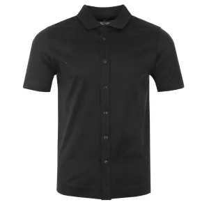 Pal Zileri Short Sleeve Button Thru Shirt in Black