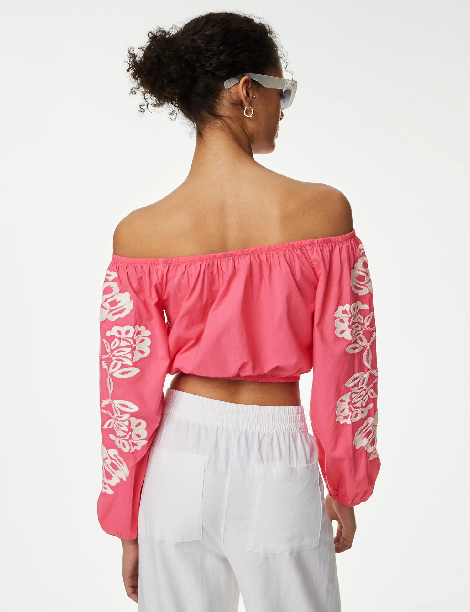 Pure Cotton Bardot Beach Top