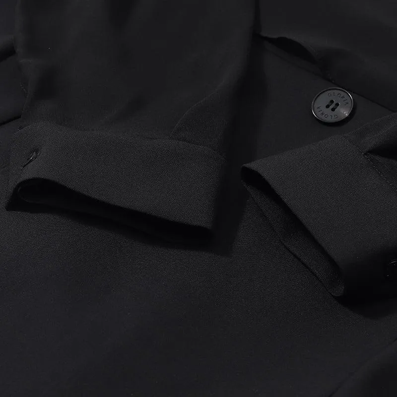 Silk Patchwork Worsted Wool Coat