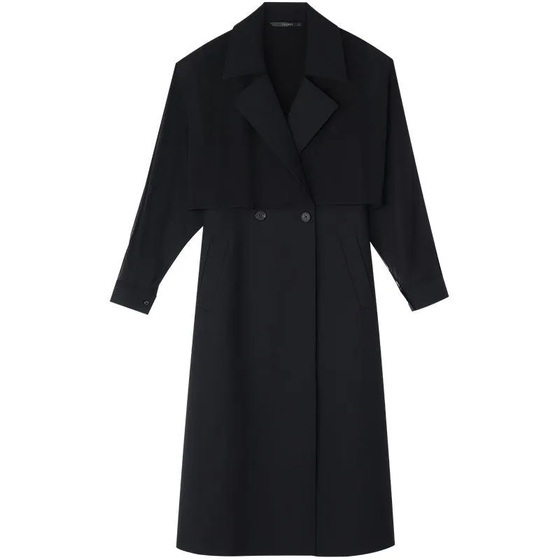 Silk Patchwork Worsted Wool Coat