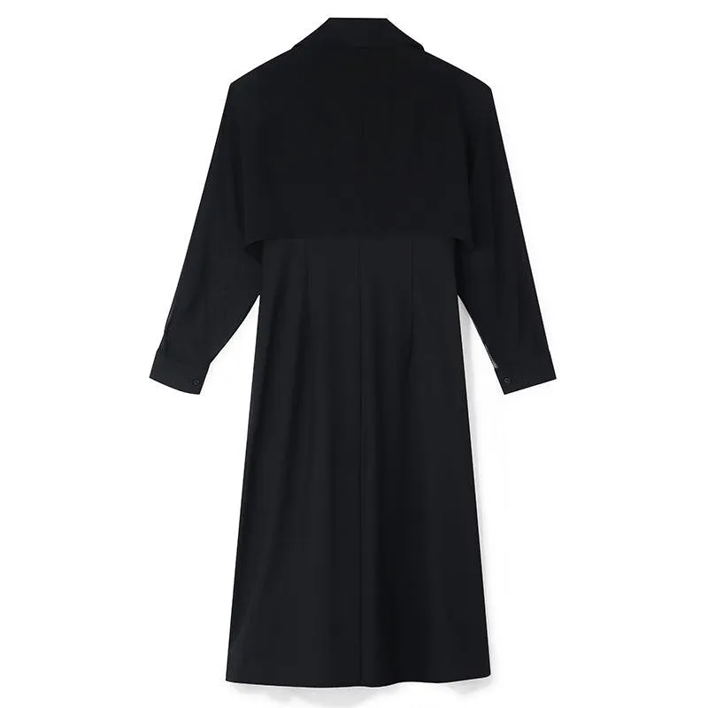Silk Patchwork Worsted Wool Coat