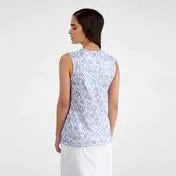 Sleeveless Paisley Print Top