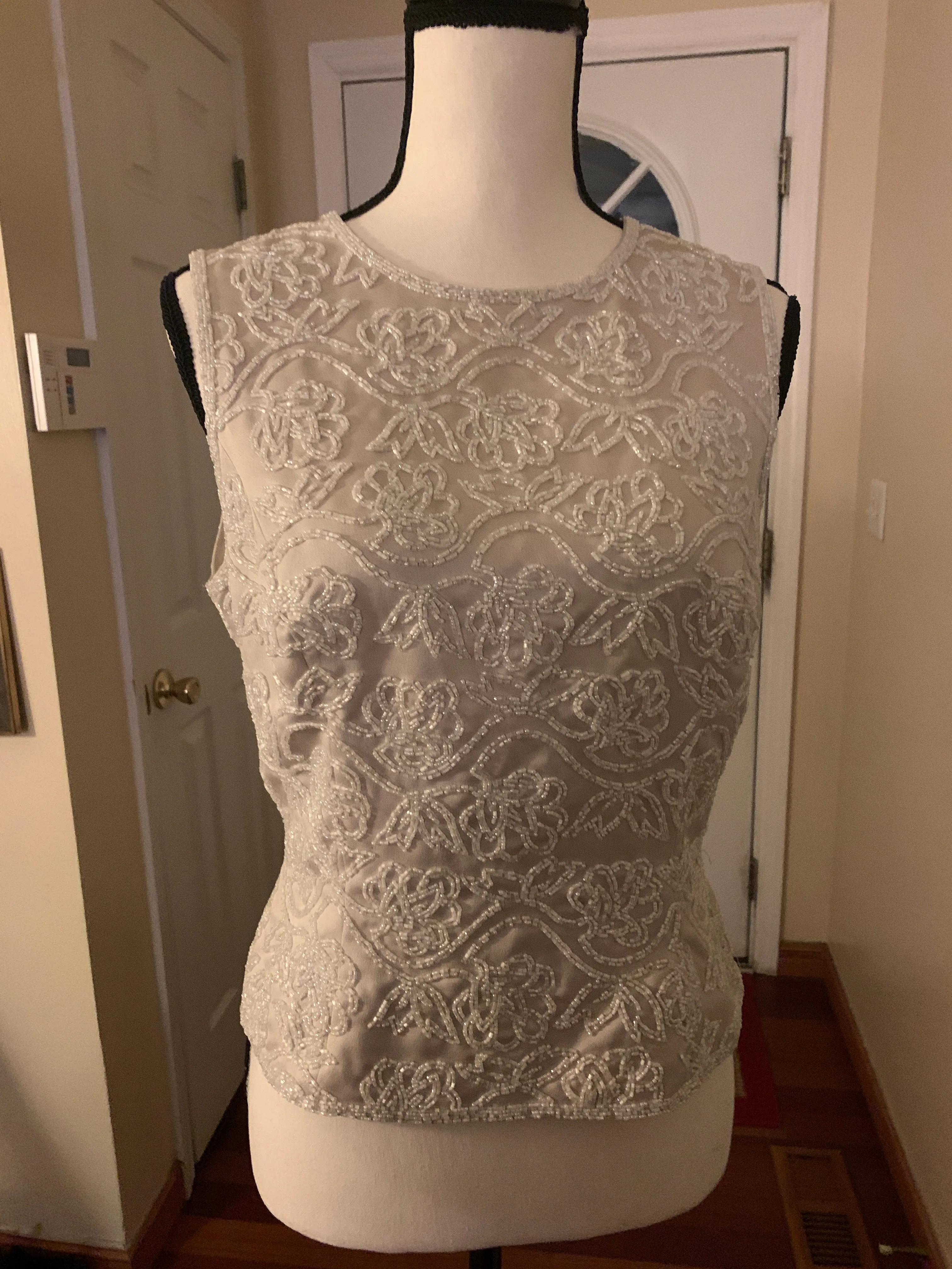 Vintage Oleg Cassini Blacktie Beaded top