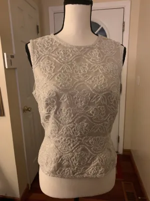 Vintage Oleg Cassini Blacktie Beaded top