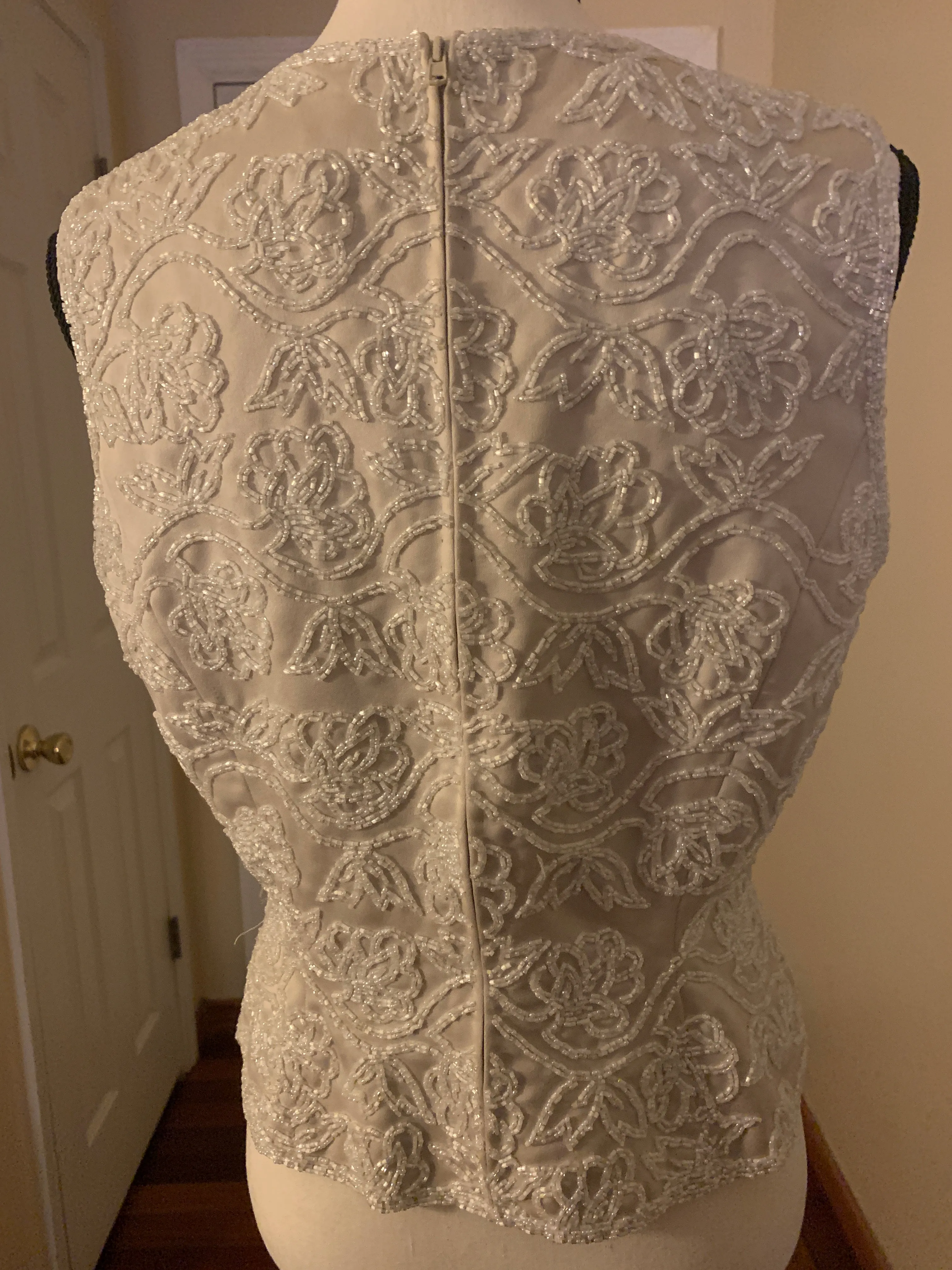 Vintage Oleg Cassini Blacktie Beaded top