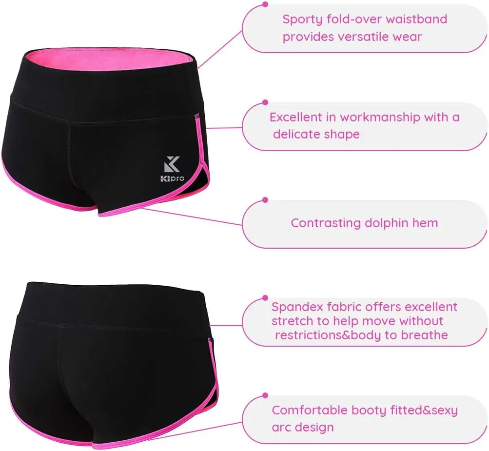 Women's Active Shorts Fitness Sports Yoga Booty Shorts for Running Gym Workout